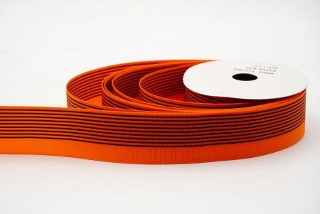 Оранжевая прямая линейная лента из грогрена с дизайном_K1756-A20